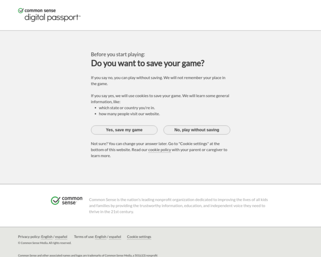 Screenshot of the Evolve - Digital Passport Game website