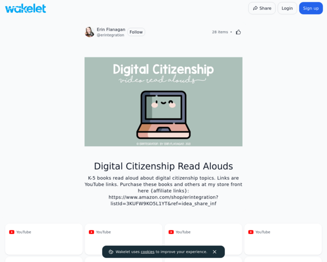 Screenshot of the Digital Citizenship Read Alouds website