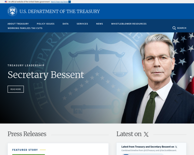 Screenshot of the Frequently Asked Questions About Taxes website