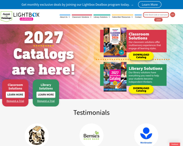 Screenshot of the AV2 Books website