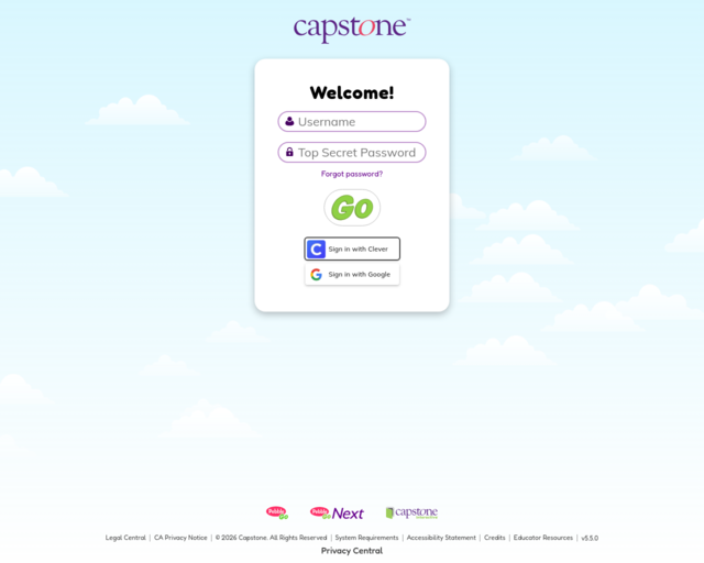 Screenshot of the PebbleGo Next website