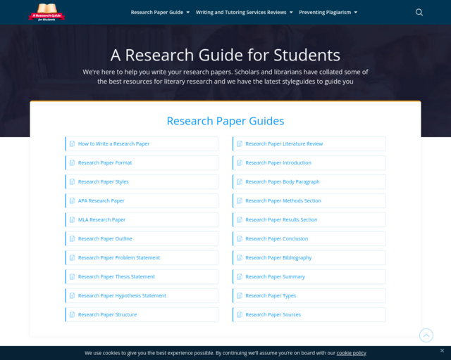 Screenshot of the Biomes and Ecozones (Research Guide for Students) website