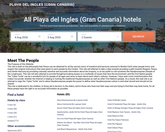 Screenshot of the All About Longhouses! website