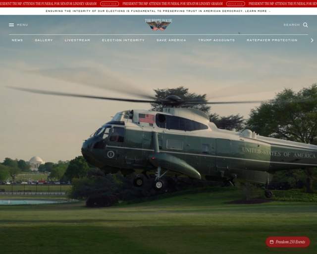 Screenshot of the The White House | whitehouse.gov website