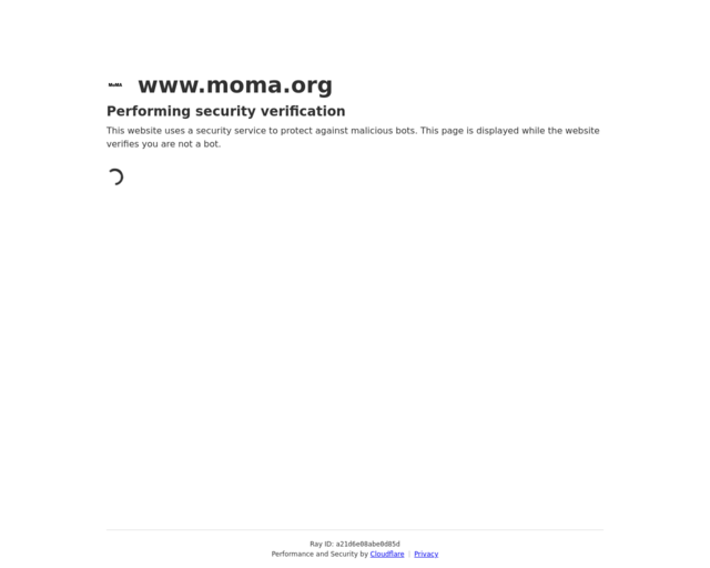 Screenshot of the Museum of Modern Art website