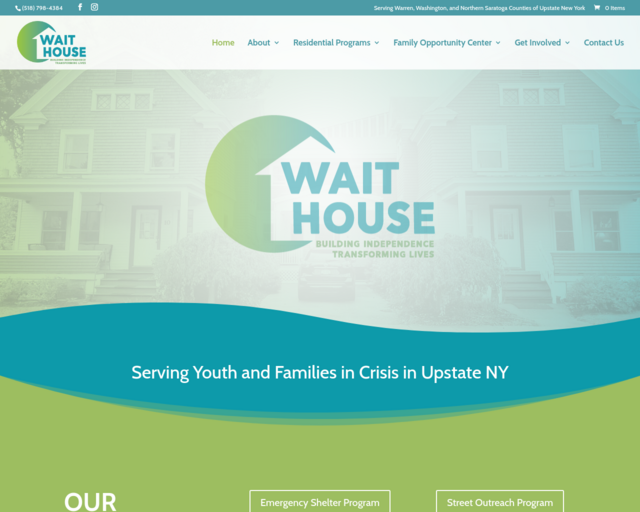 Screenshot of the WAIT House website