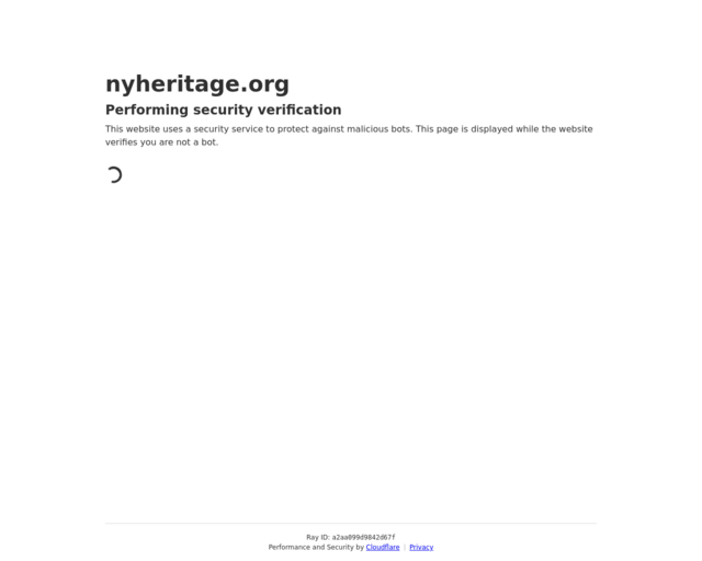 Screenshot of the NY Heritage - Cayuga County website