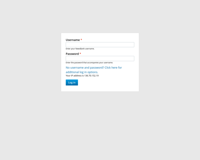 Screenshot of the Newsbank Research Rocket website