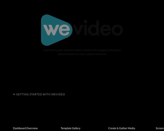 Screenshot of the WeVideo Tutorials from WeVideo Site (all) website