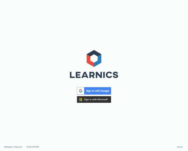 Screenshot of the Learnics website