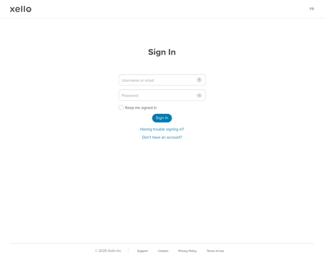 Screenshot of the Xello website