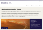 National Academies of Sciences-National Academies Press: Publications of the National Academies of Sciences, Engineering, and Medicine. Image link to National Academies of Sciences-National Academies Press